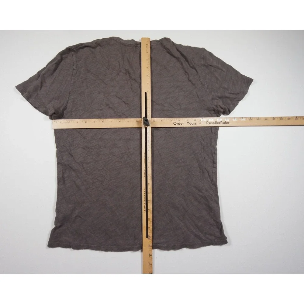ATM Shirt Mens Medium Gray Short Sleeve Crewneck Slub Jersey Tee Adult Casual